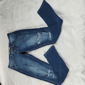 KanCan Blue Denim Distressed Skinny Jeans Womens Size 5